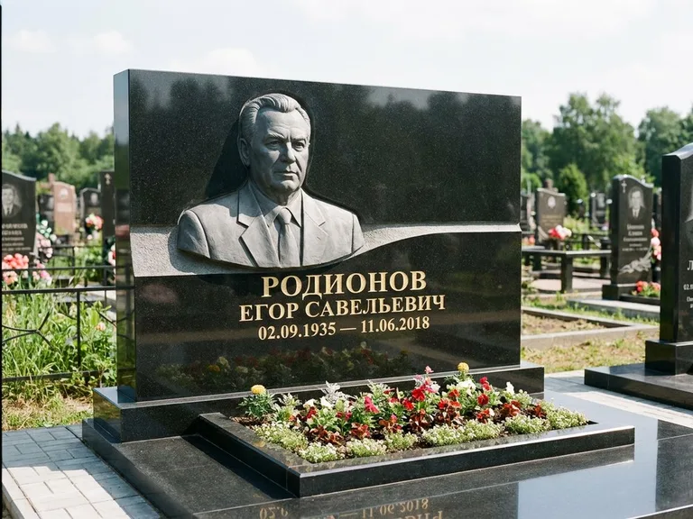 Памятник с барельефом — выполненная работа 27 в Омске
