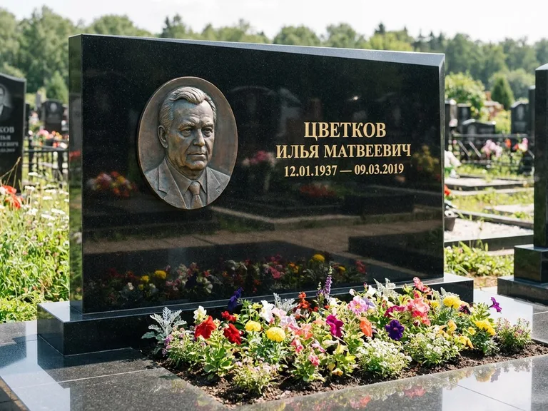 Памятник с барельефом — выполненная работа 33 в Омске