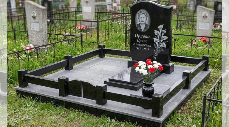 Памятник с гравировкой калл — выполненная работа «Орлова» в Омске