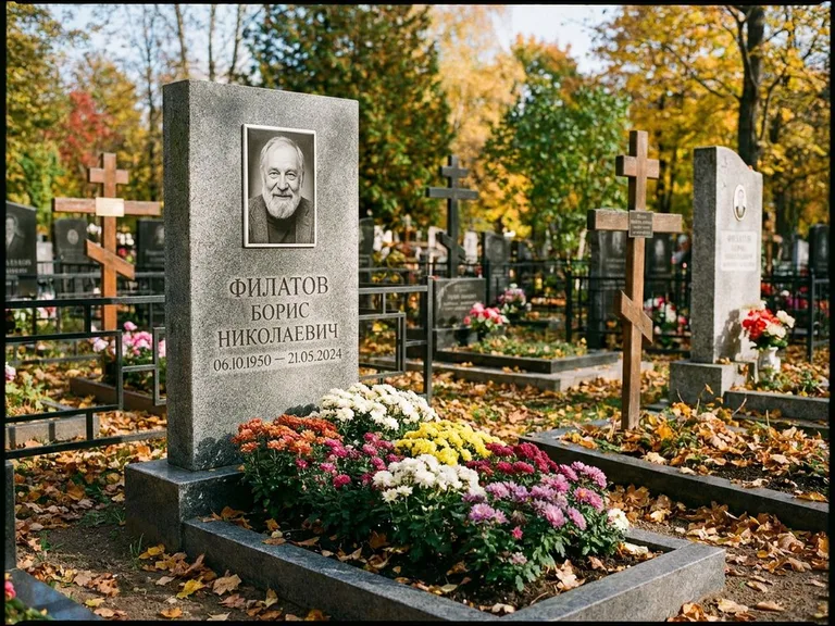 Керамический портрет с цветником в Омске
