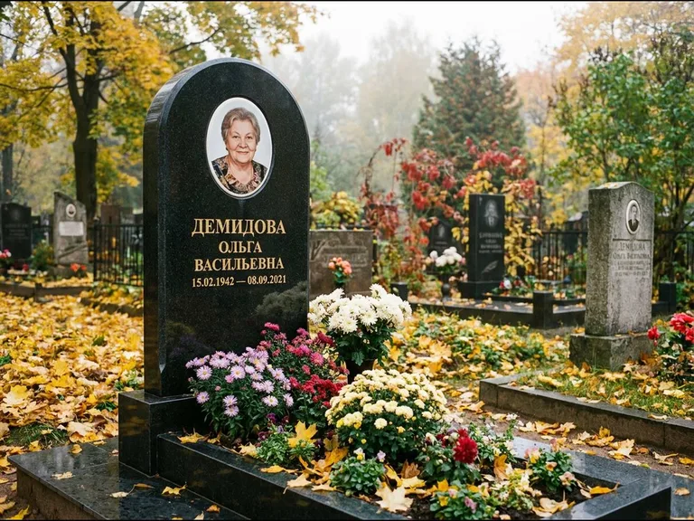 Керамический овал на стеле в Омске