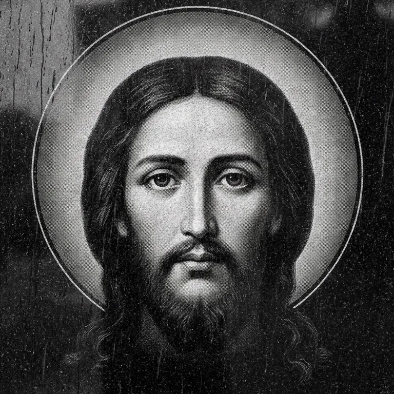 Эскиз иконы: «Моление о чаше» (полутон) — сюжетная композиция, гравировка на памятник в Омске