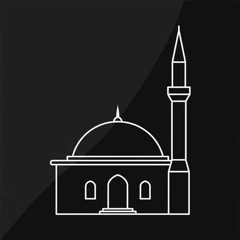 Эскиз: Одноминаретная — скромный силуэт сельской мечети в Омске