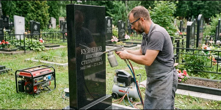 Гравировка с выездом — гравировка на памятник в Омске