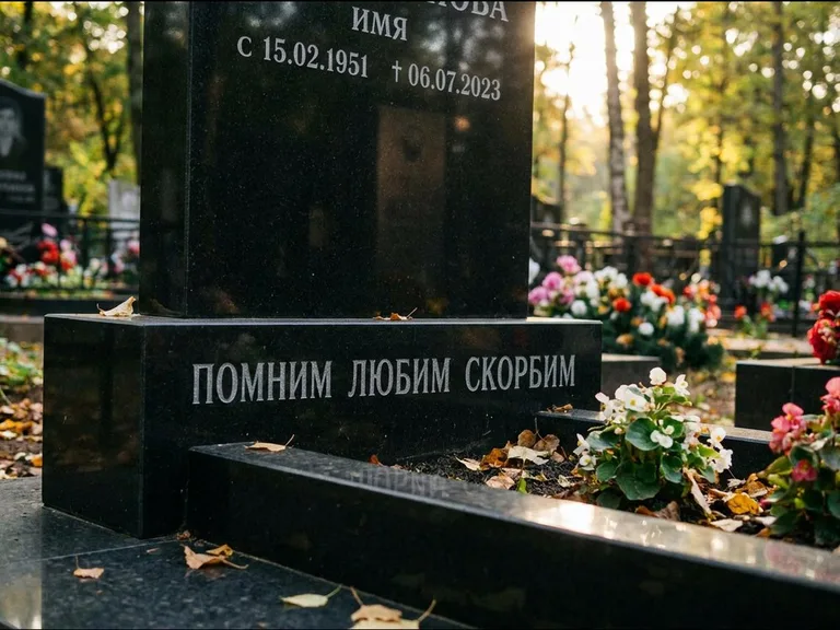 Эпитафия — гравировка с выездом на кладбище в Омске