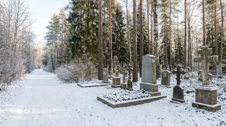 Аллея на Андреевском кладбище в Челябинске