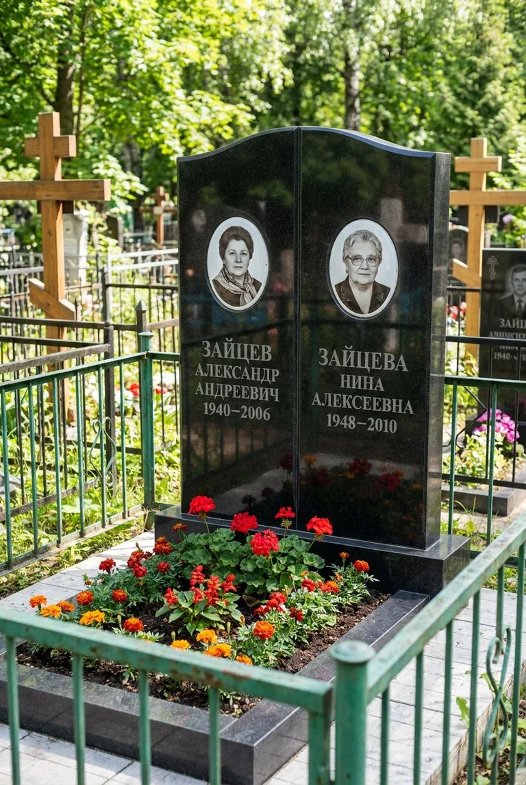 Аллея на Гусинобродском кладбище в Новосибирске