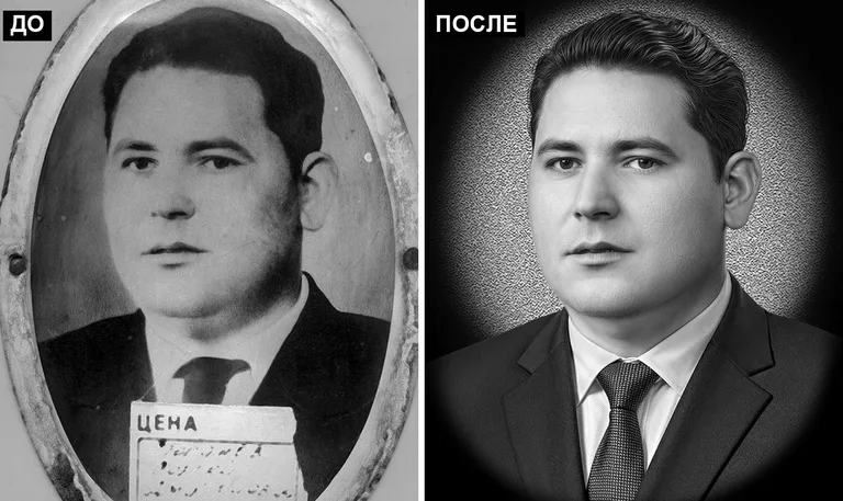 Ретушь фото на памятник — реставрация фотографии: до и после в Омске