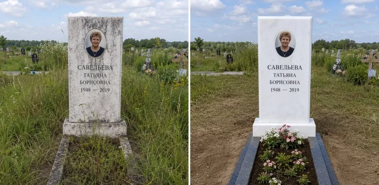 Диптих №21: кованая оградка с пиками — очищена от ржавчины, подкрашена чёрным в Омске