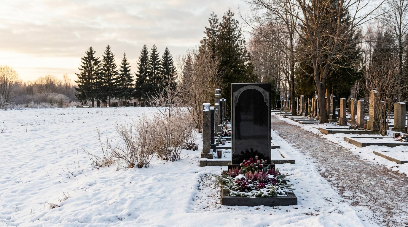 Памятники на Пушкинском кладбище в Омске
