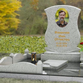 Гранитный вертикальный памятник для одного - П146