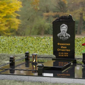 Гранитный вертикальный памятник светский - П149