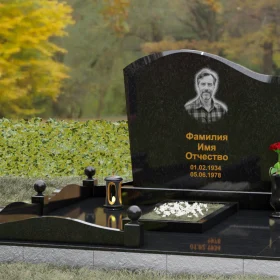 Гранитный вертикальный памятник для одного - П155