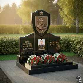 Вертикальный гранитный памятник - ПН179