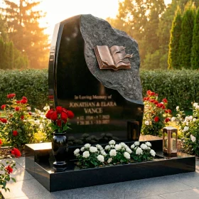 Комбинированный памятник для двоих - ПН195