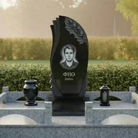 Вертикальный гранитный светский памятник для мемориала - ПН443