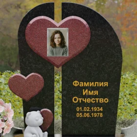 Светский вертикальный комбинированный памятник - П240