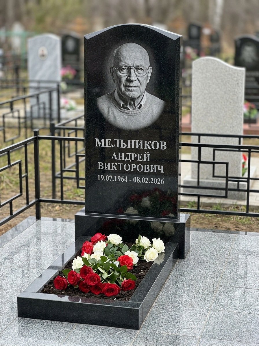 Портрет на памятнике в Омске — Мелкое лицо с общего фото — портрет под гравировку